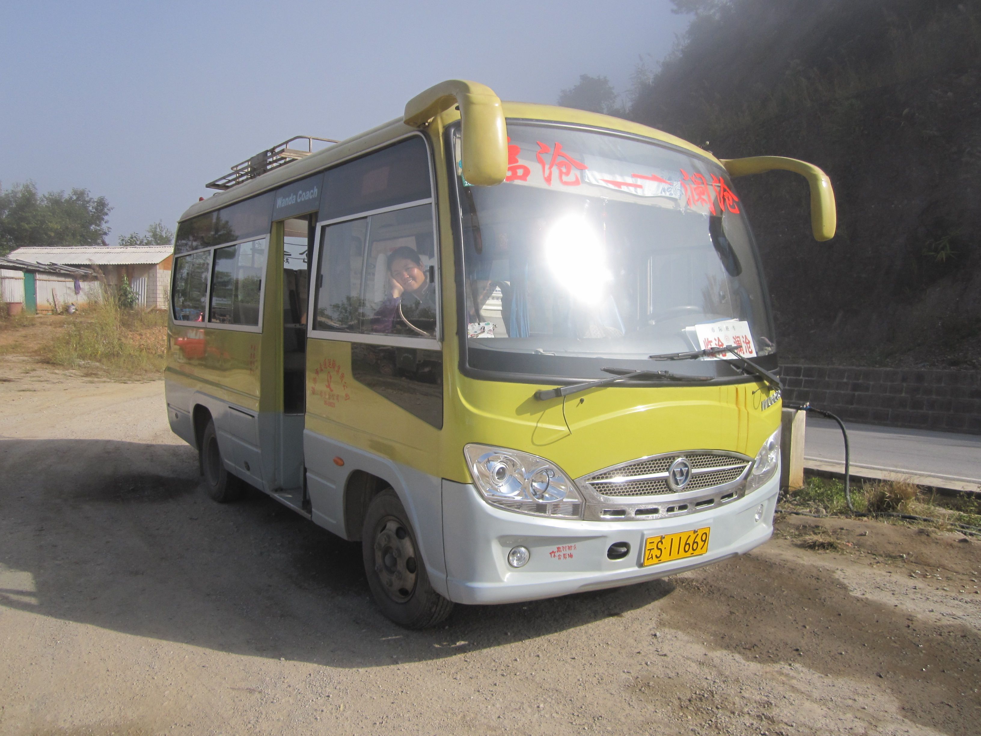 Le genre de bus que nous empruntons